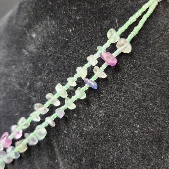 Artglass Murano Millifiori Style Glass Necklace & Pendant Pastel Colours - Picture 6 of 8